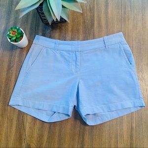 J. Crew oxford shorts in light blue.…